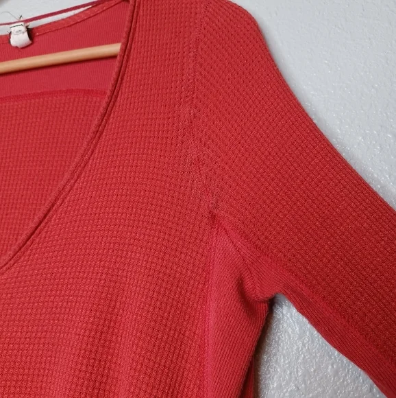 Free People Waffle Knit Distressed Sweater - Picture 6 of 13